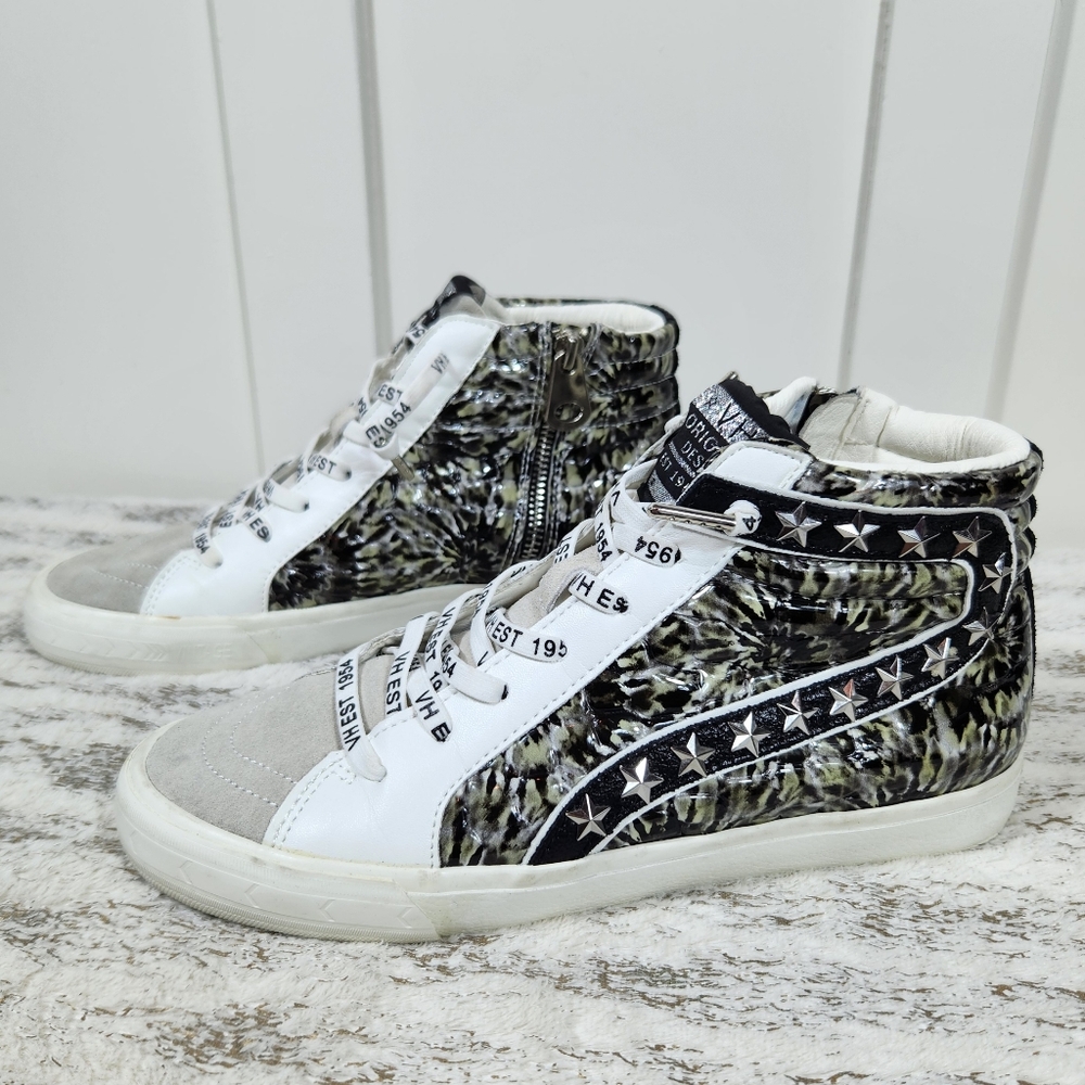 Vintage Havana "Juniper" High Top Star Stud Snake Print Sneaker | Women's Size 9 - Picture 2 of 12